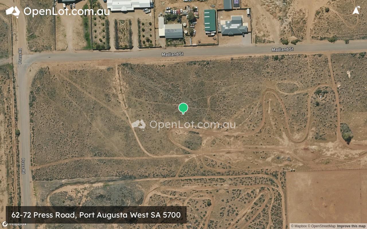 Satellite image for 62-72 Press Road, Port Augusta West SA 5700