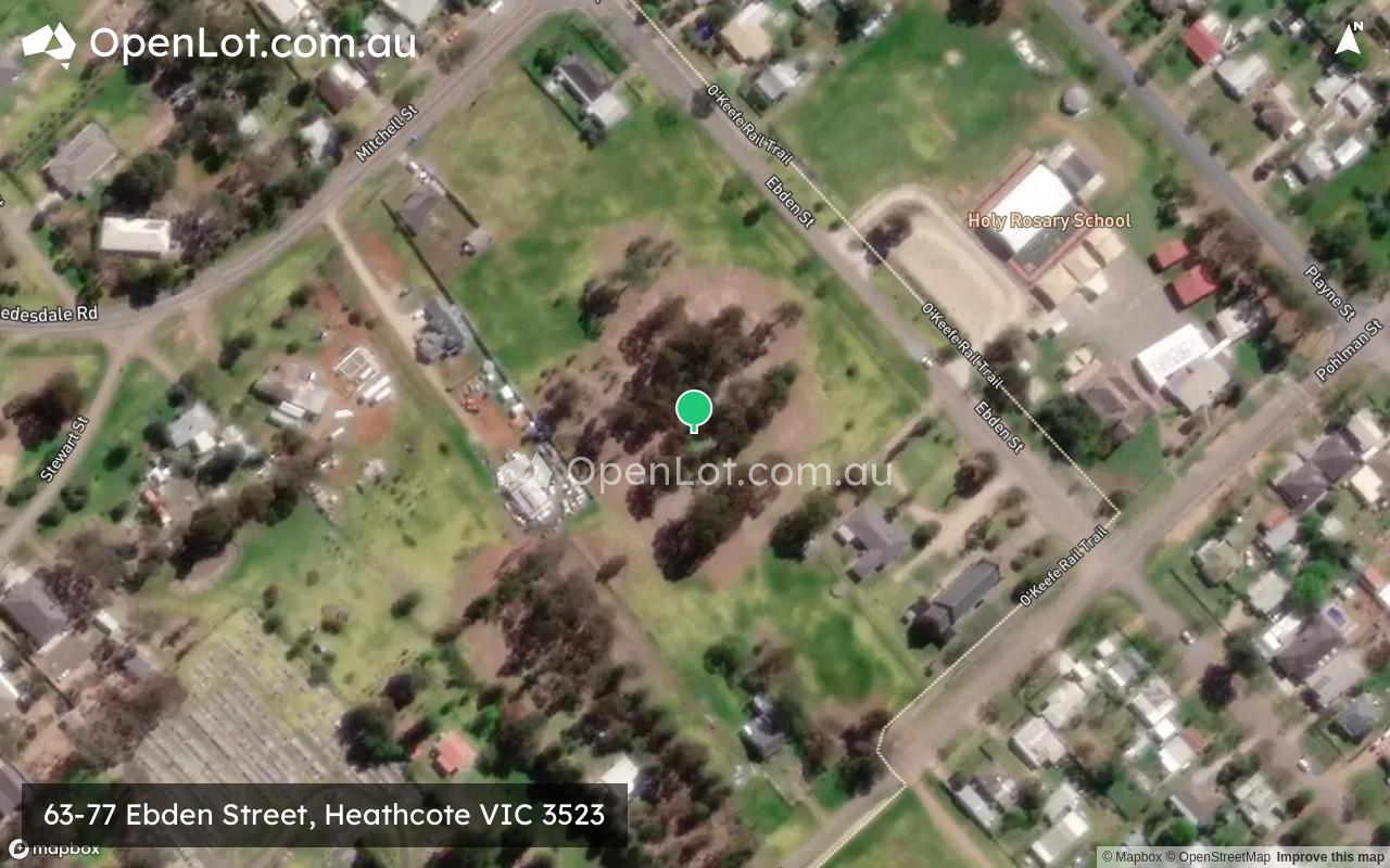 Satellite image for 63-77 Ebden Street, Heathcote VIC 3523