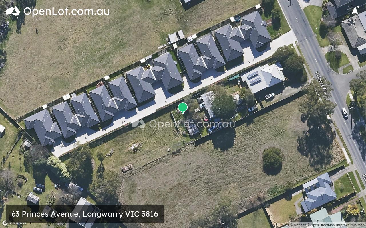 Satellite image for 63 Princes Avenue, Longwarry VIC 3816