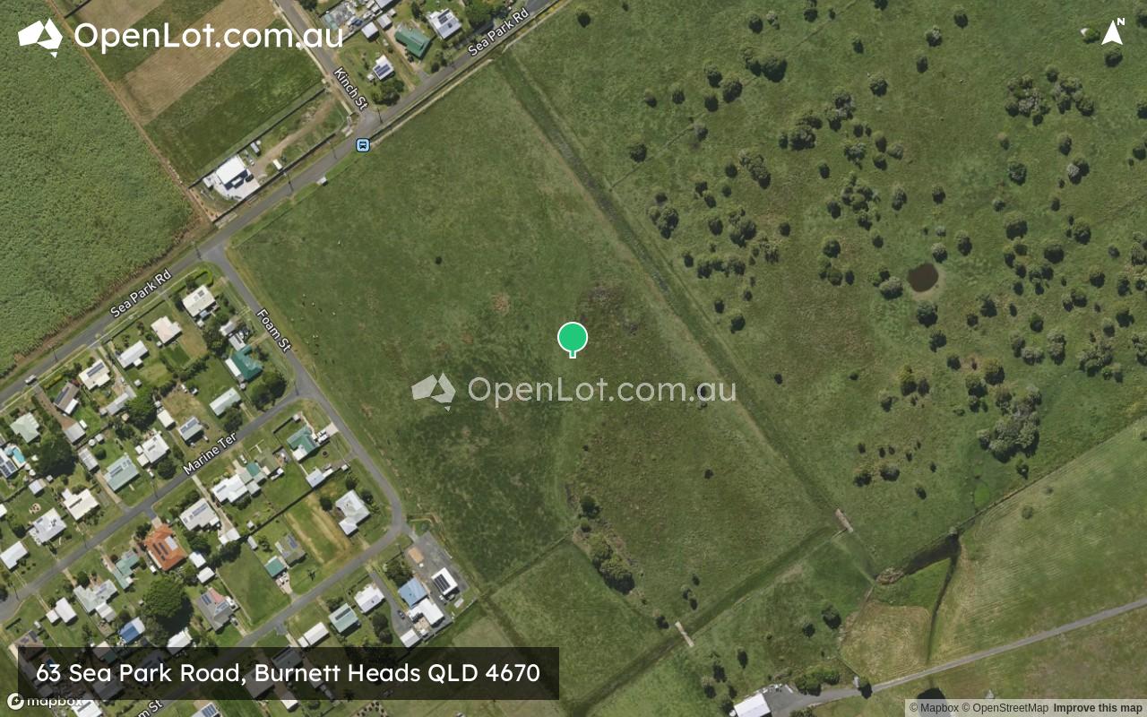 Satellite image for 63 Sea Park Road, Burnett Heads QLD 4670