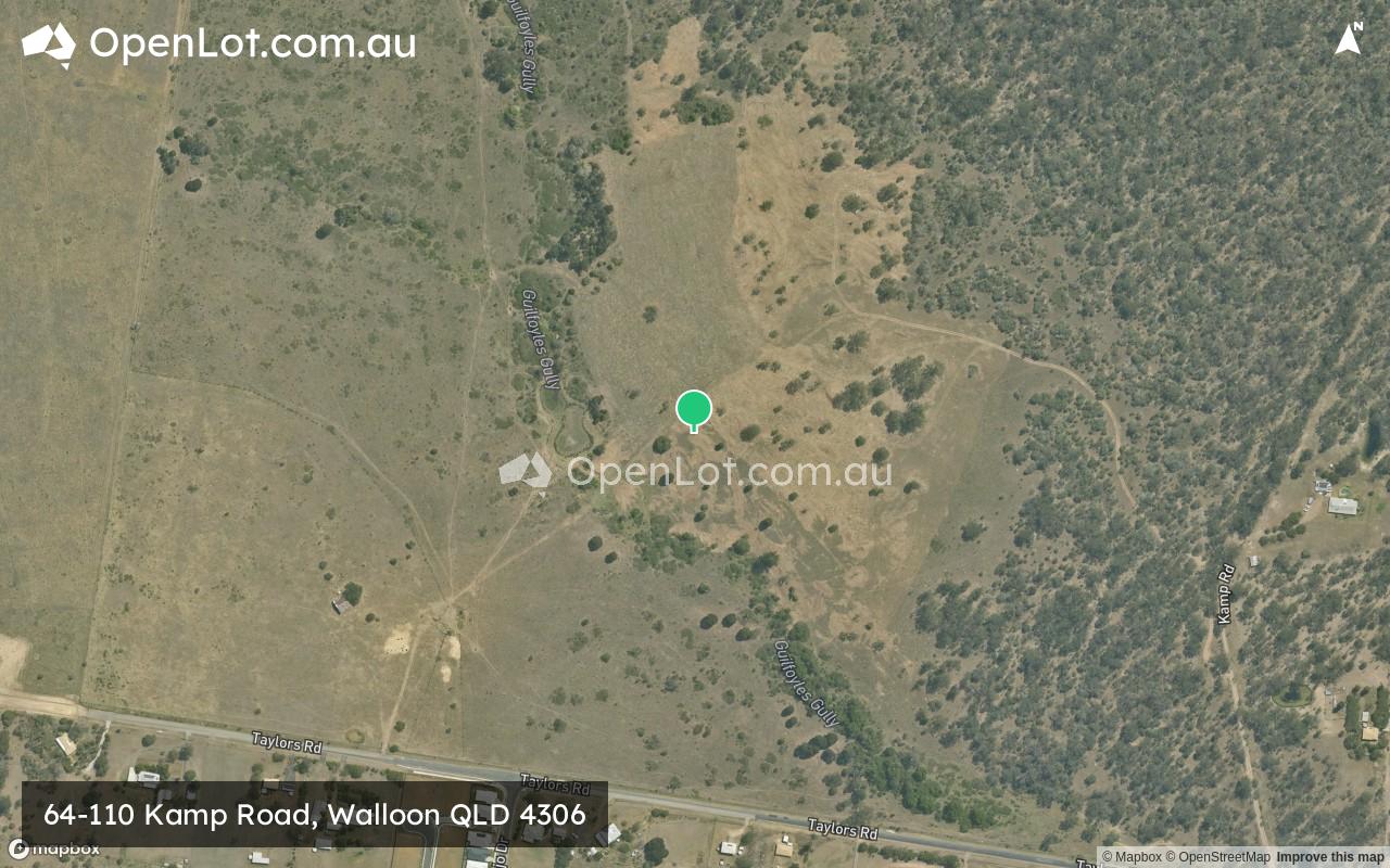 Satellite image for 64-110 Kamp Road, Walloon QLD 4306