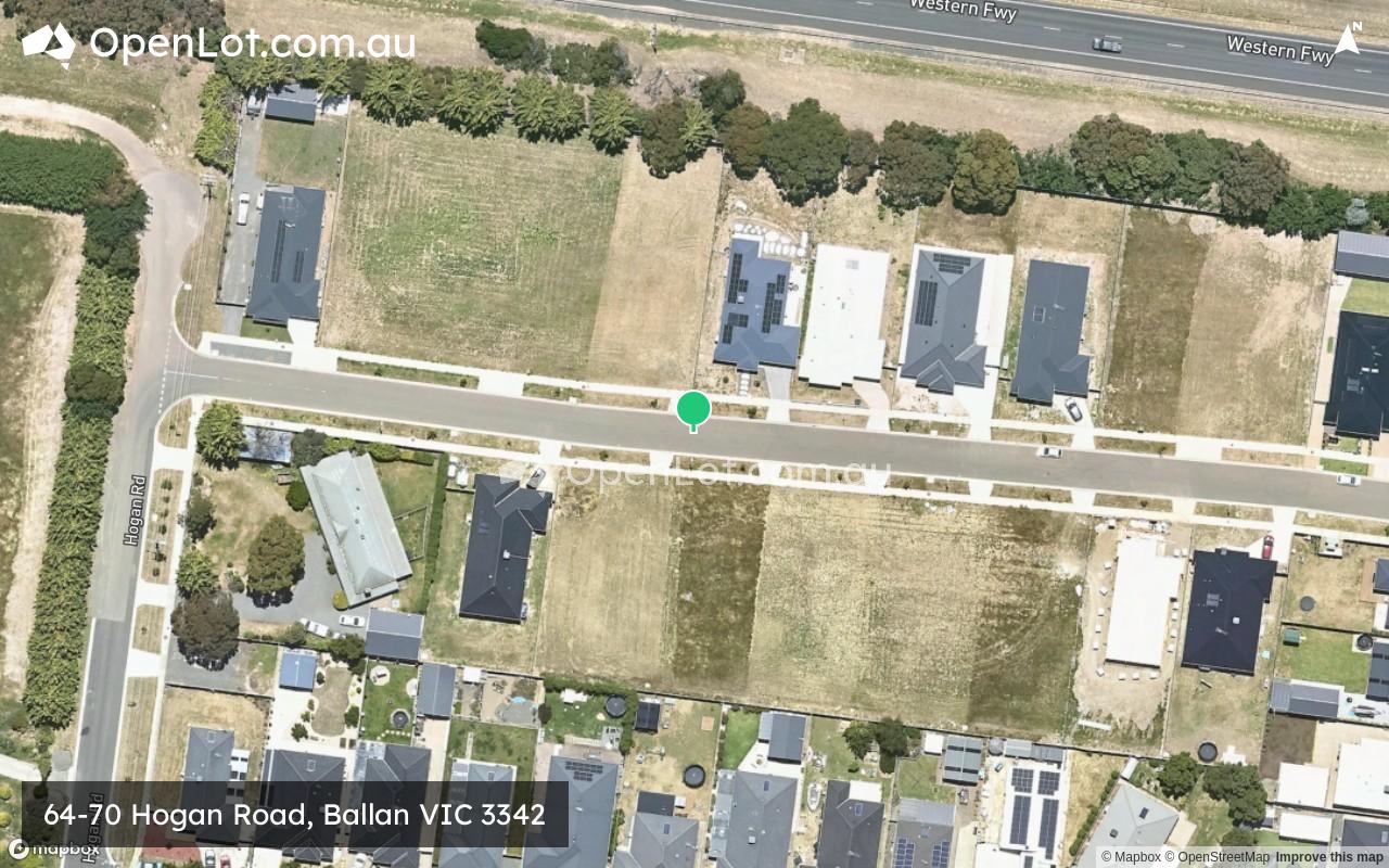 Satellite image for 64-70 Hogan Road, Ballan VIC 3342