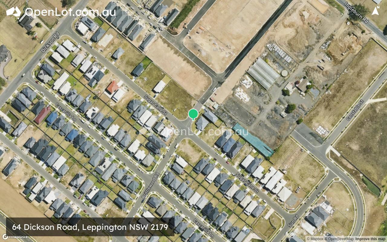 Satellite image for 64 Dickson Road, Leppington NSW 2179