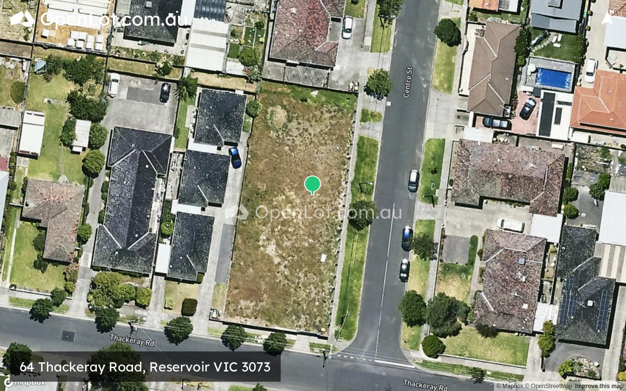 Satellite image for 64 Thackeray Road, Reservoir VIC 3073