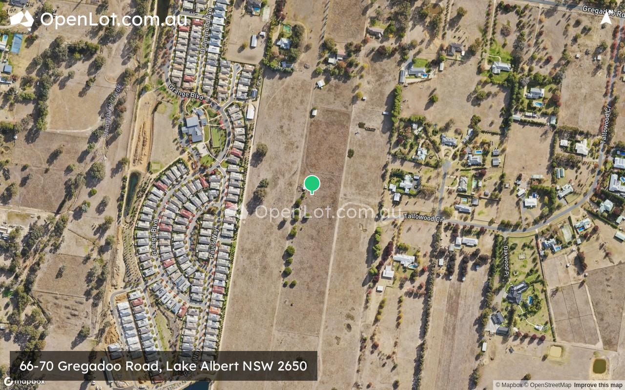 Satellite image for 66-70 Gregadoo Road, Lake Albert NSW 2650