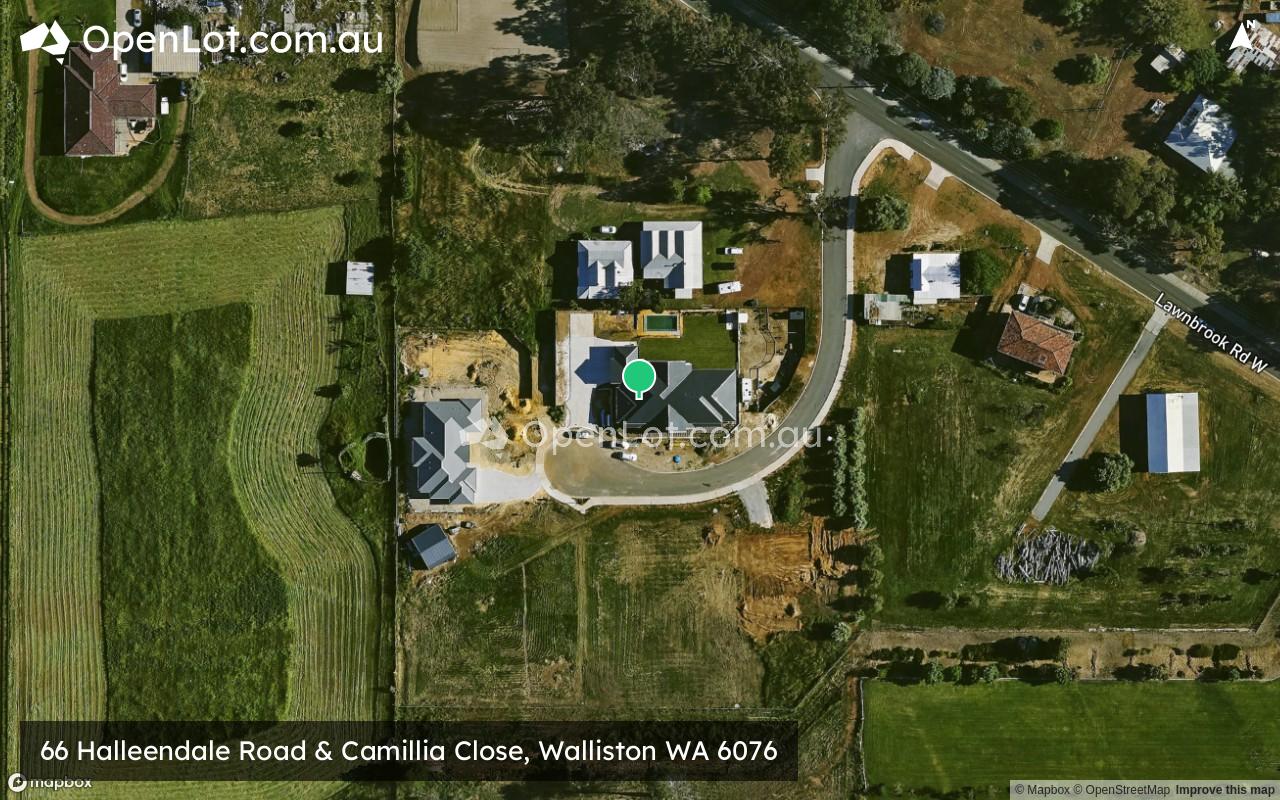 Satellite image for 66 Halleendale Road & Camillia Close, Walliston WA 6076