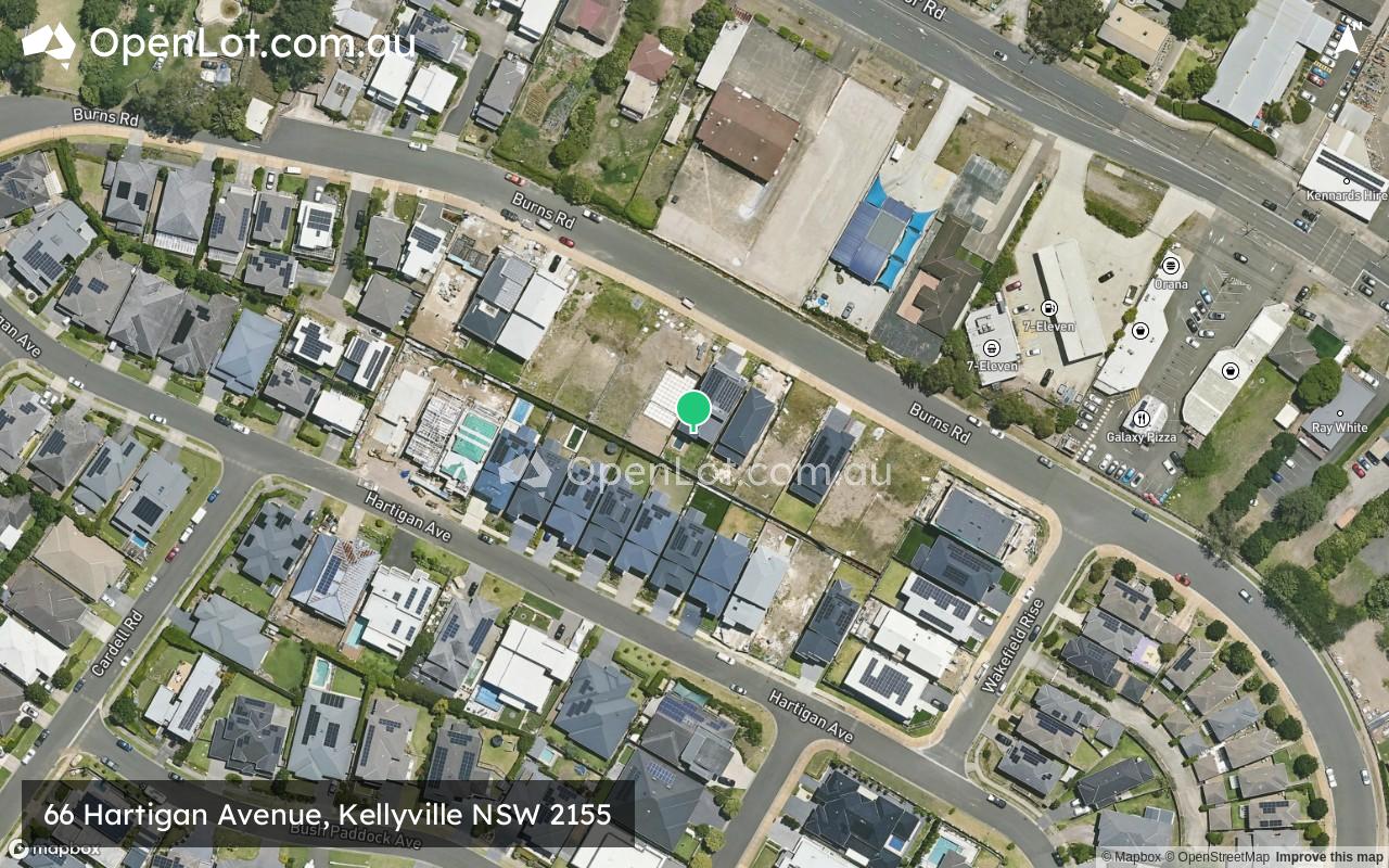 Satellite image for 66 Hartigan Avenue, Kellyville NSW 2155