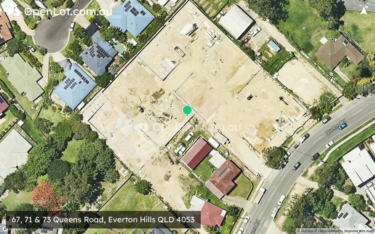 Satellite image for 67, 71 & 73 Queens Road, Everton Hills QLD 4053