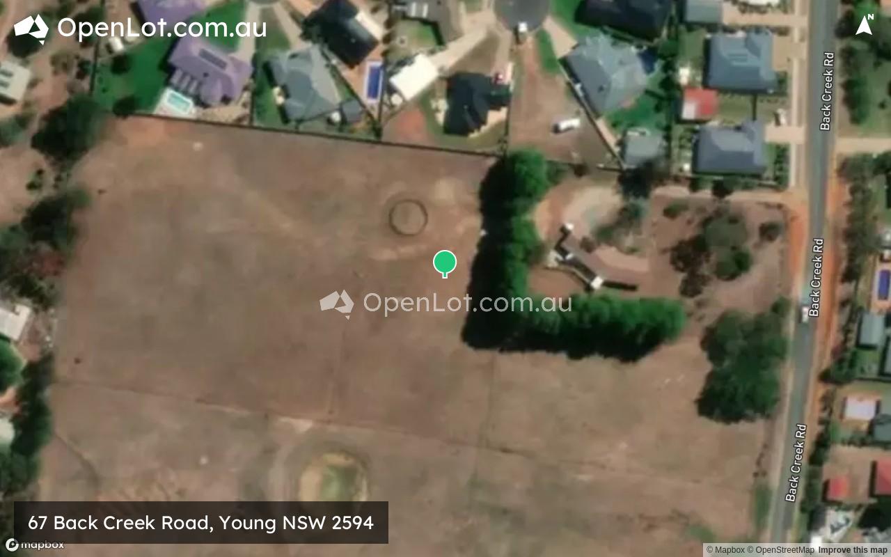 Satellite image for 67 Back Creek Road, Young NSW 2594