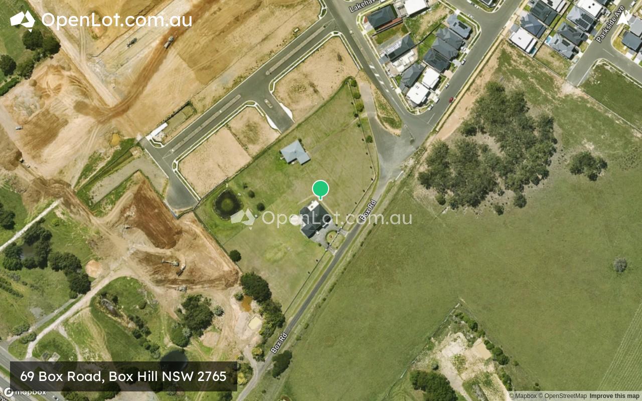 Satellite image for 69 Box Road, Box Hill NSW 2765