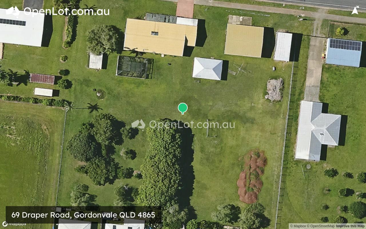 Satellite image for 69 Draper Road, Gordonvale QLD 4865