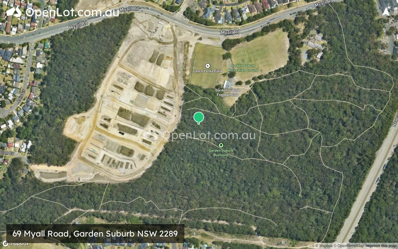 Satellite image for 69 Myall Road, Garden Suburb NSW 2289