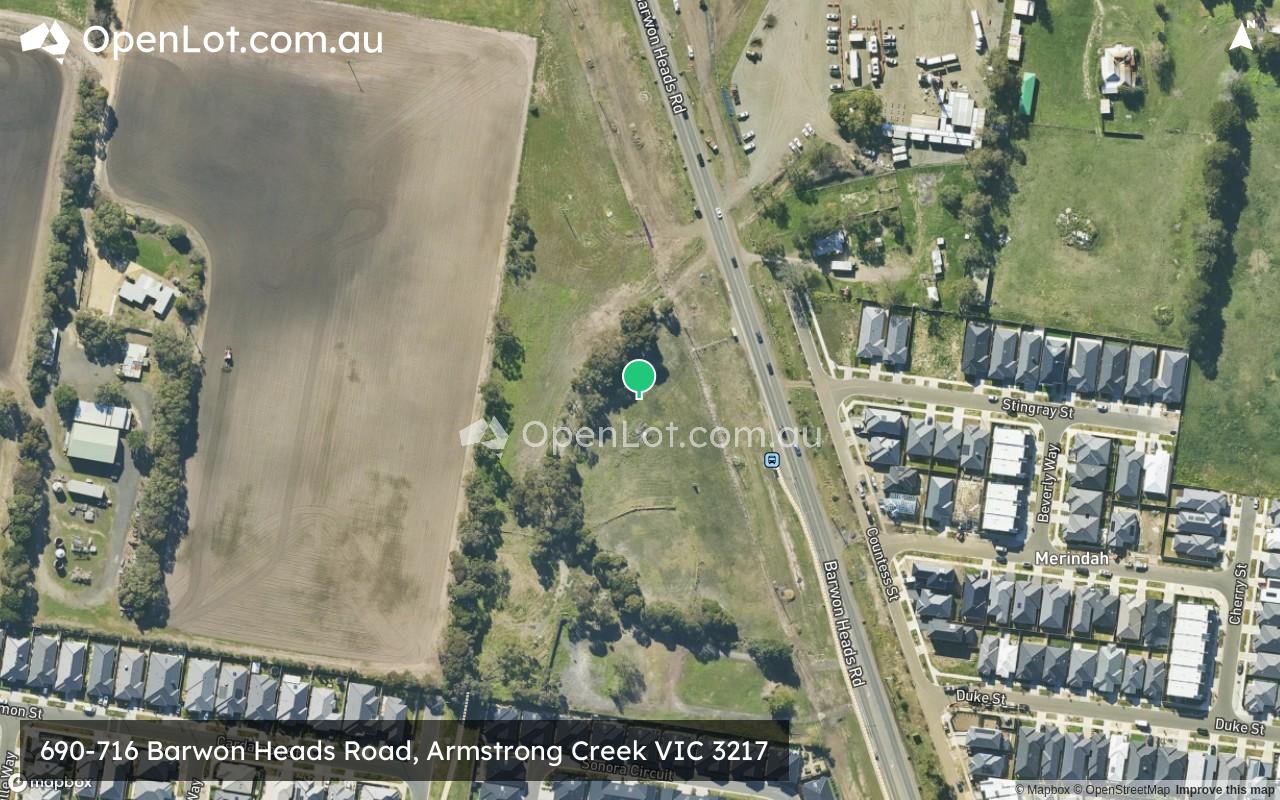 Satellite image for 690-716 Barwon Heads Road, Armstrong Creek VIC 3217