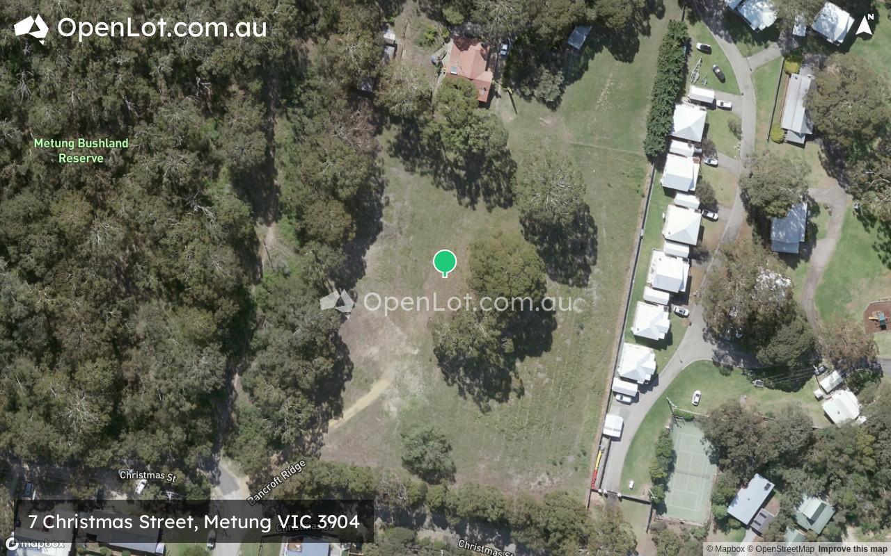 Satellite image for 7 Christmas Street, Metung VIC 3904