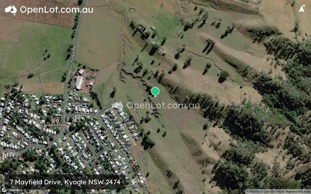 Satellite image for 7 Mayfield Drive, Kyogle NSW 2474