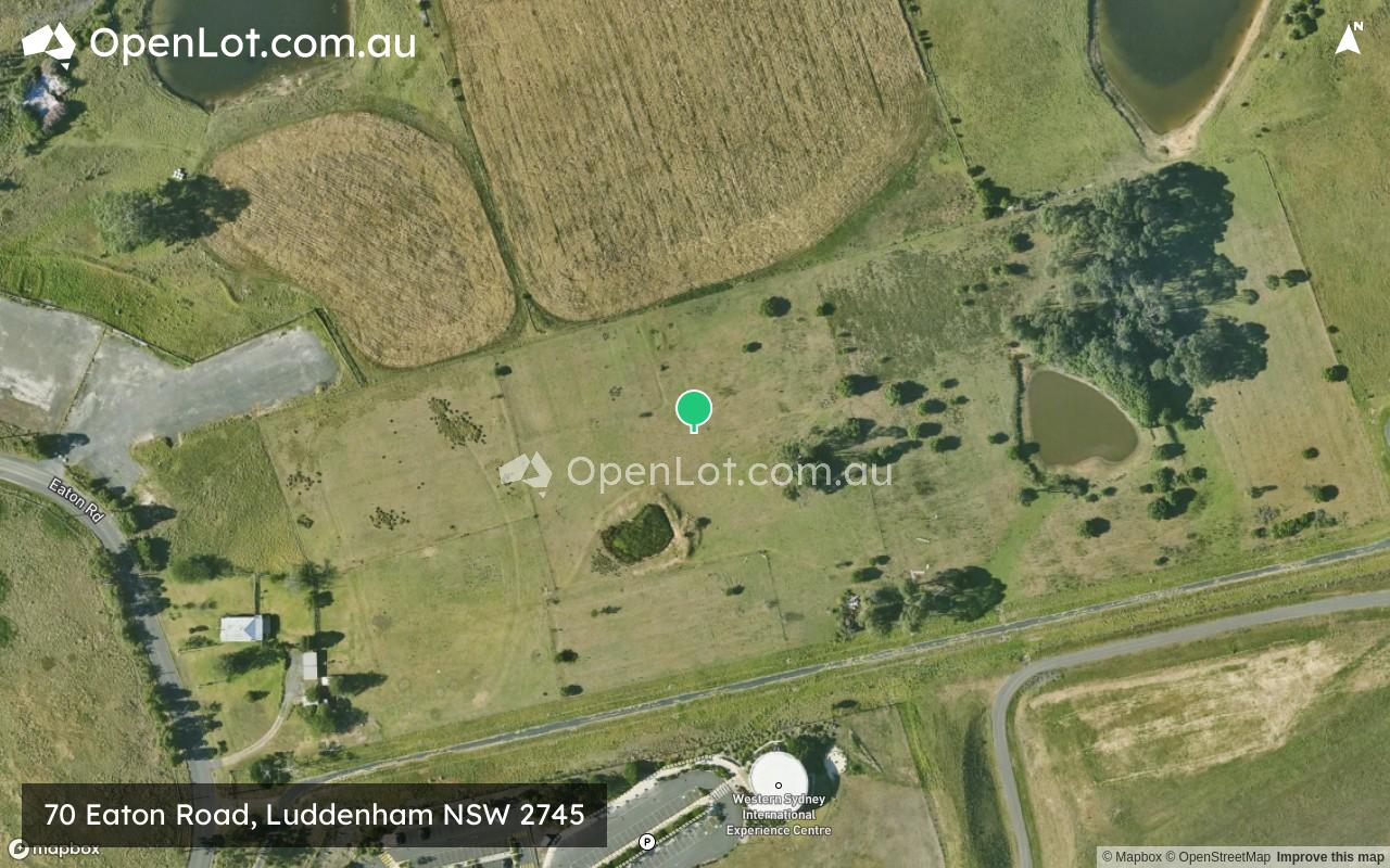Satellite image for 70 Eaton Road, Luddenham NSW 2745