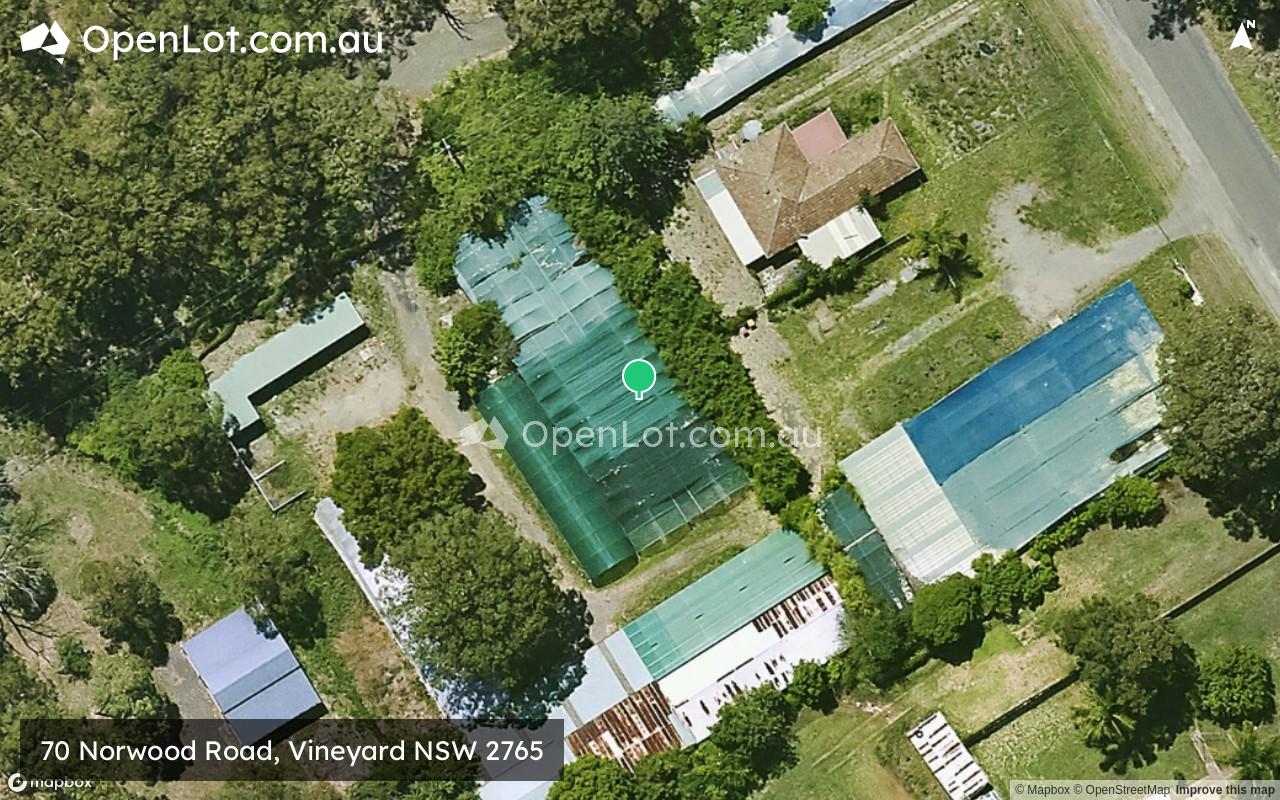 Satellite image for 70 Norwood Road, Vineyard NSW 2765