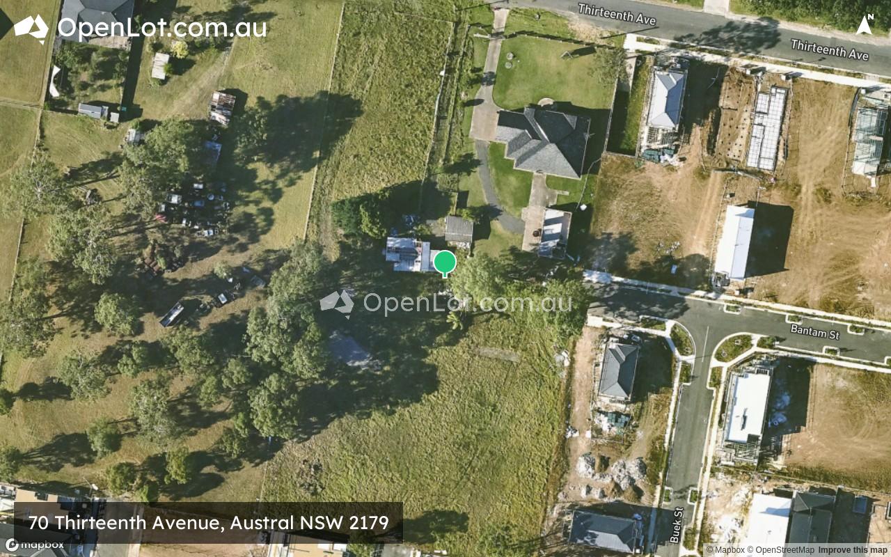 Satellite image for 70 Thirteenth Avenue, Austral NSW 2179