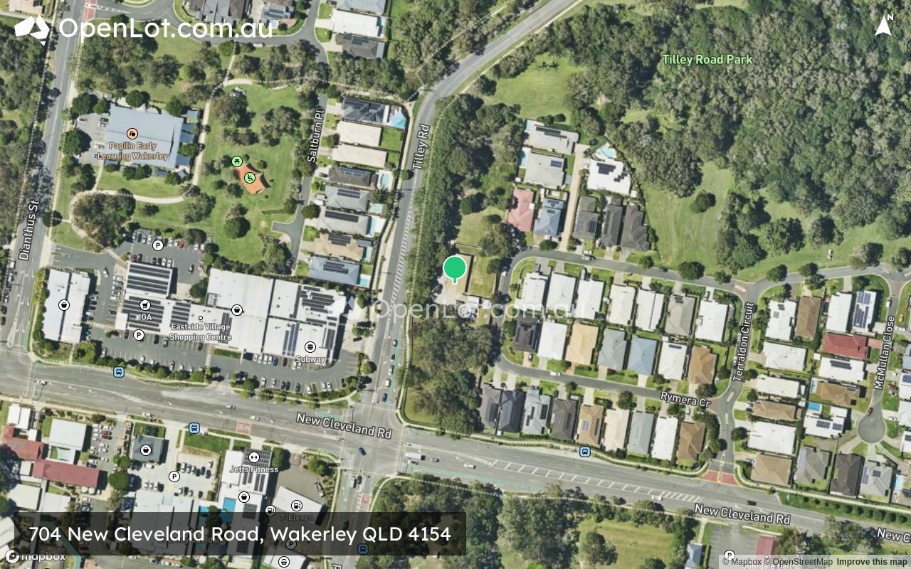 Satellite image for 704 New Cleveland Road, Wakerley QLD 4154