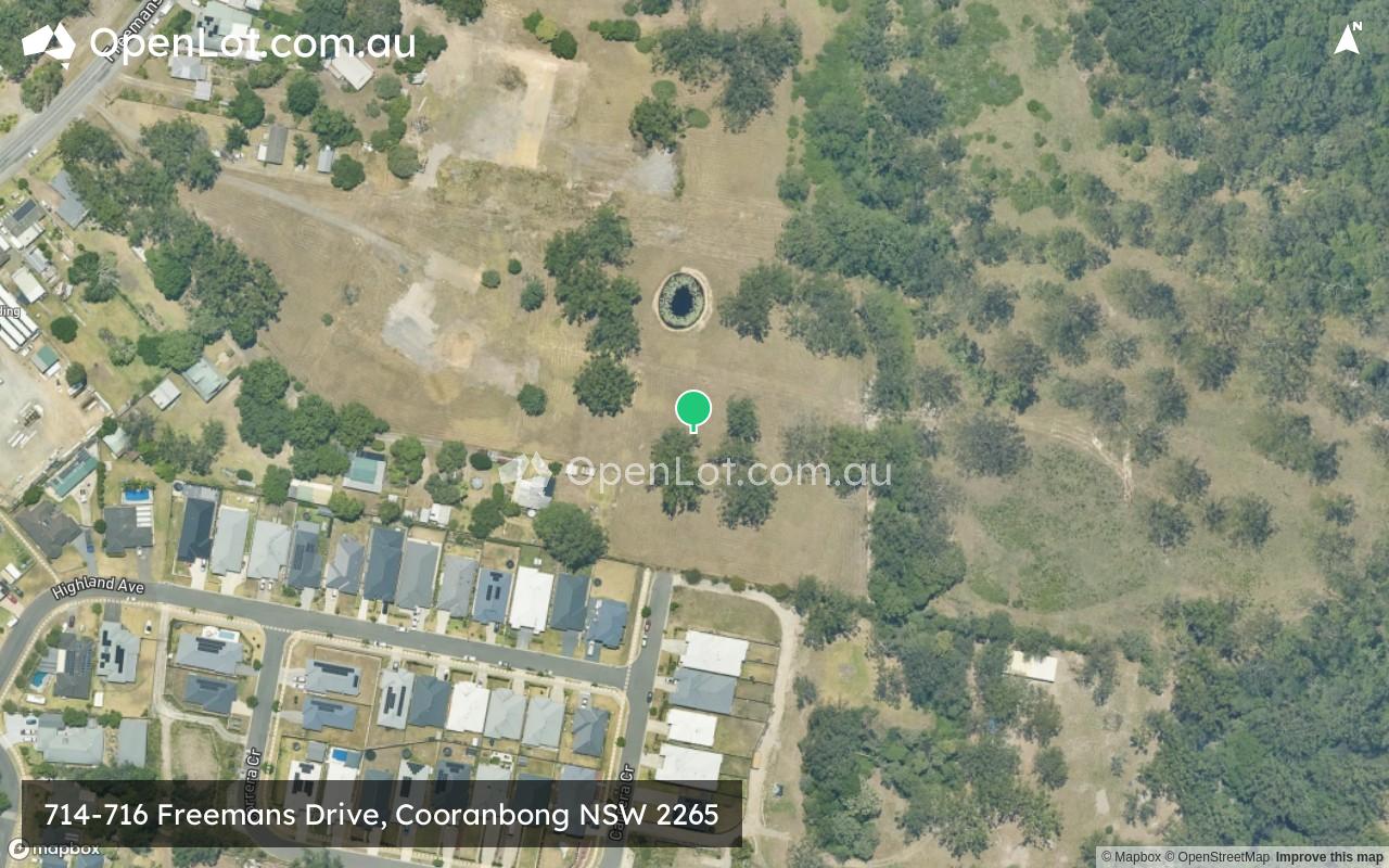 Satellite image for 714-716 Freemans Drive, Cooranbong NSW 2265