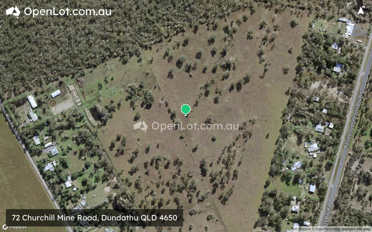 Satellite image for 72 Churchill Mine Road, Dundathu QLD 4650