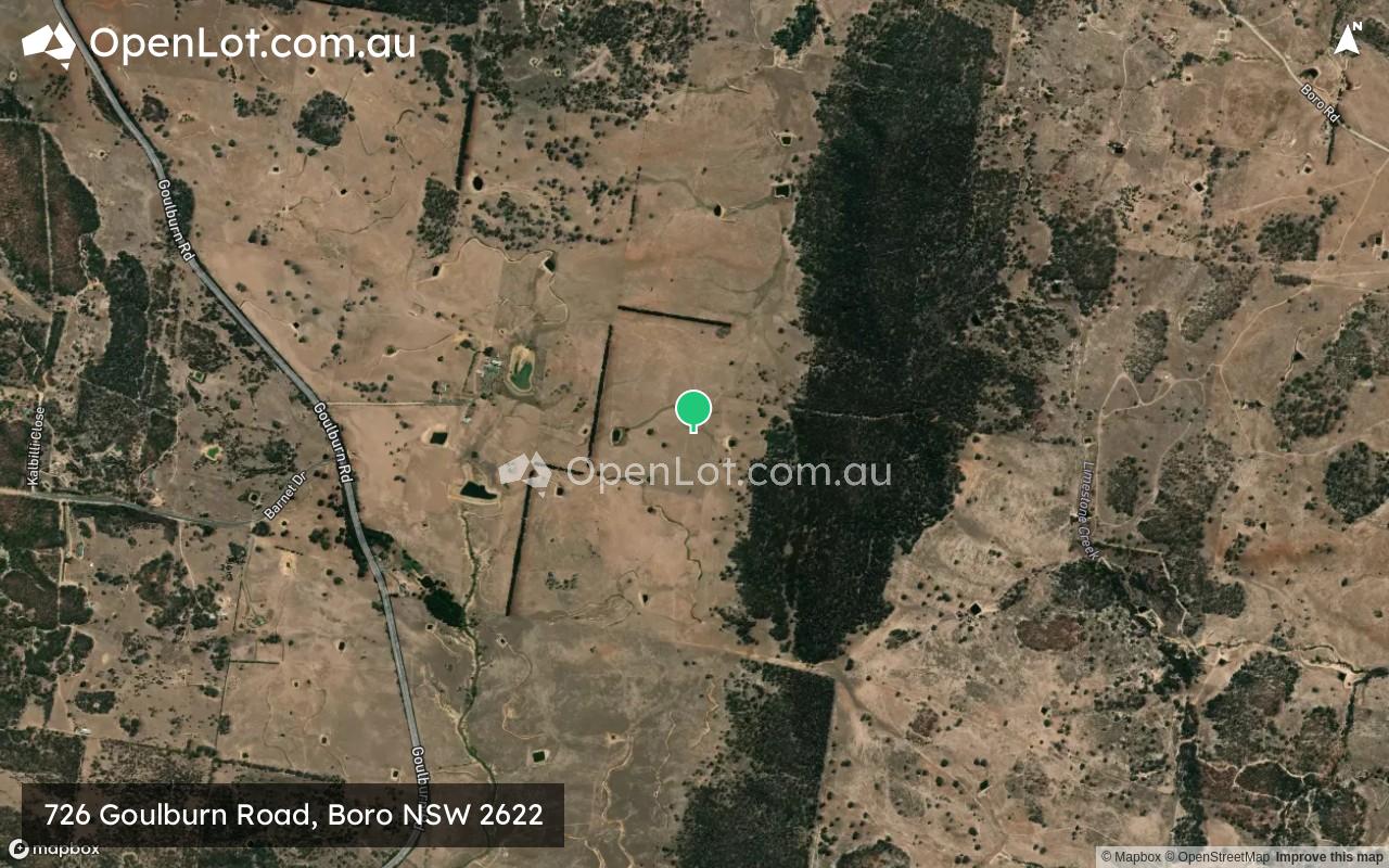 Satellite image for 726 Goulburn Road, Boro NSW 2622