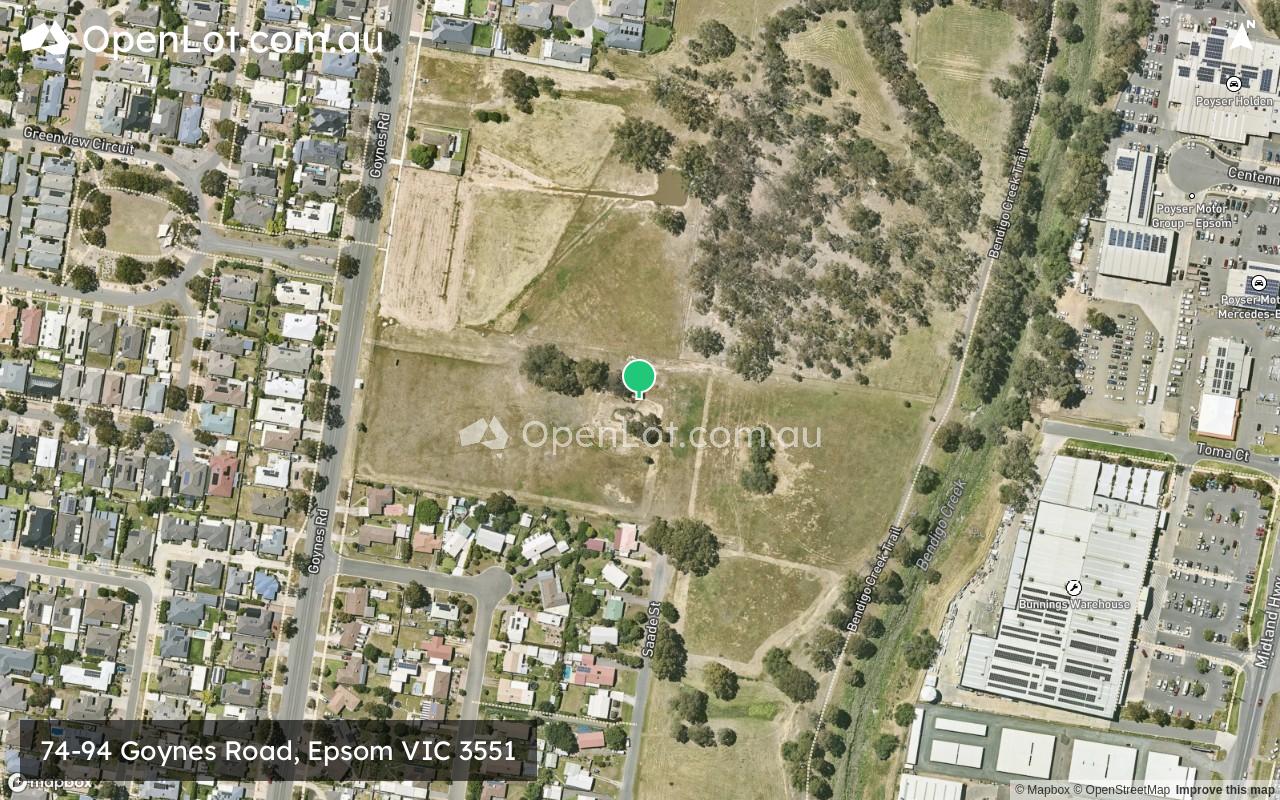 Satellite image for 74-94 Goynes Road, Epsom VIC 3551