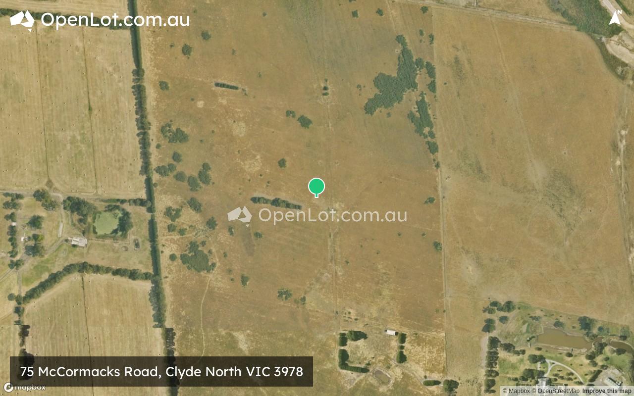 Satellite image for 75 McCormacks Road, Clyde North VIC 3978