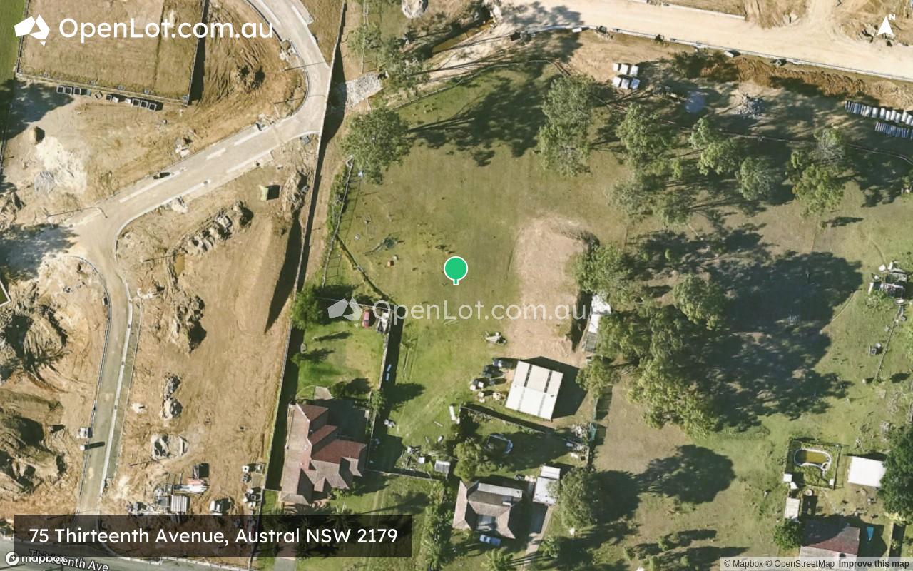 Satellite image for 75 Thirteenth Avenue, Austral NSW 2179