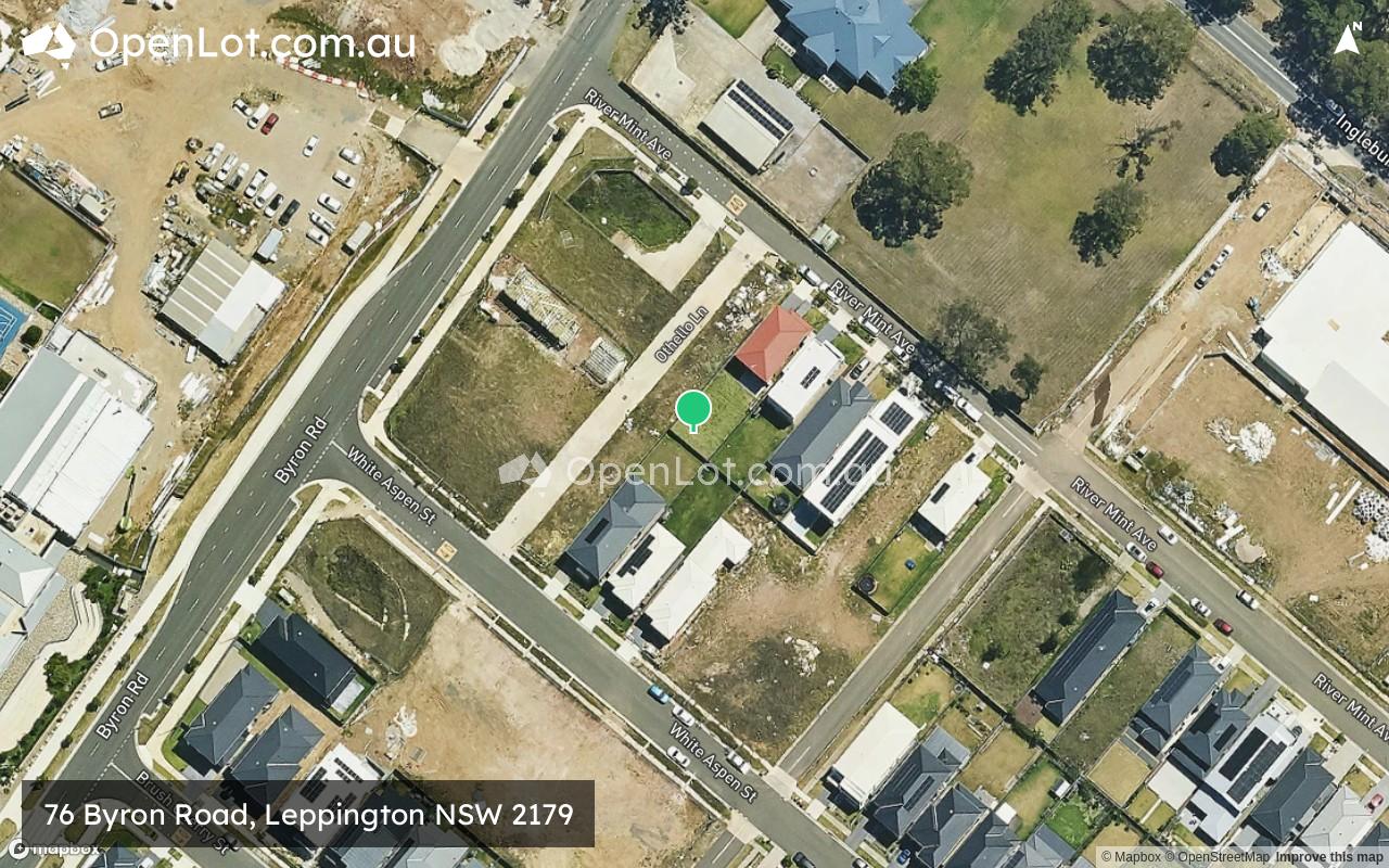 Satellite image for 76 Byron Road, Leppington NSW 2179
