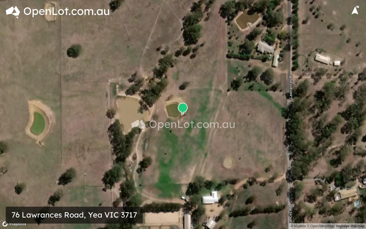 Satellite image for 76 Lawrances Road, Yea VIC 3717