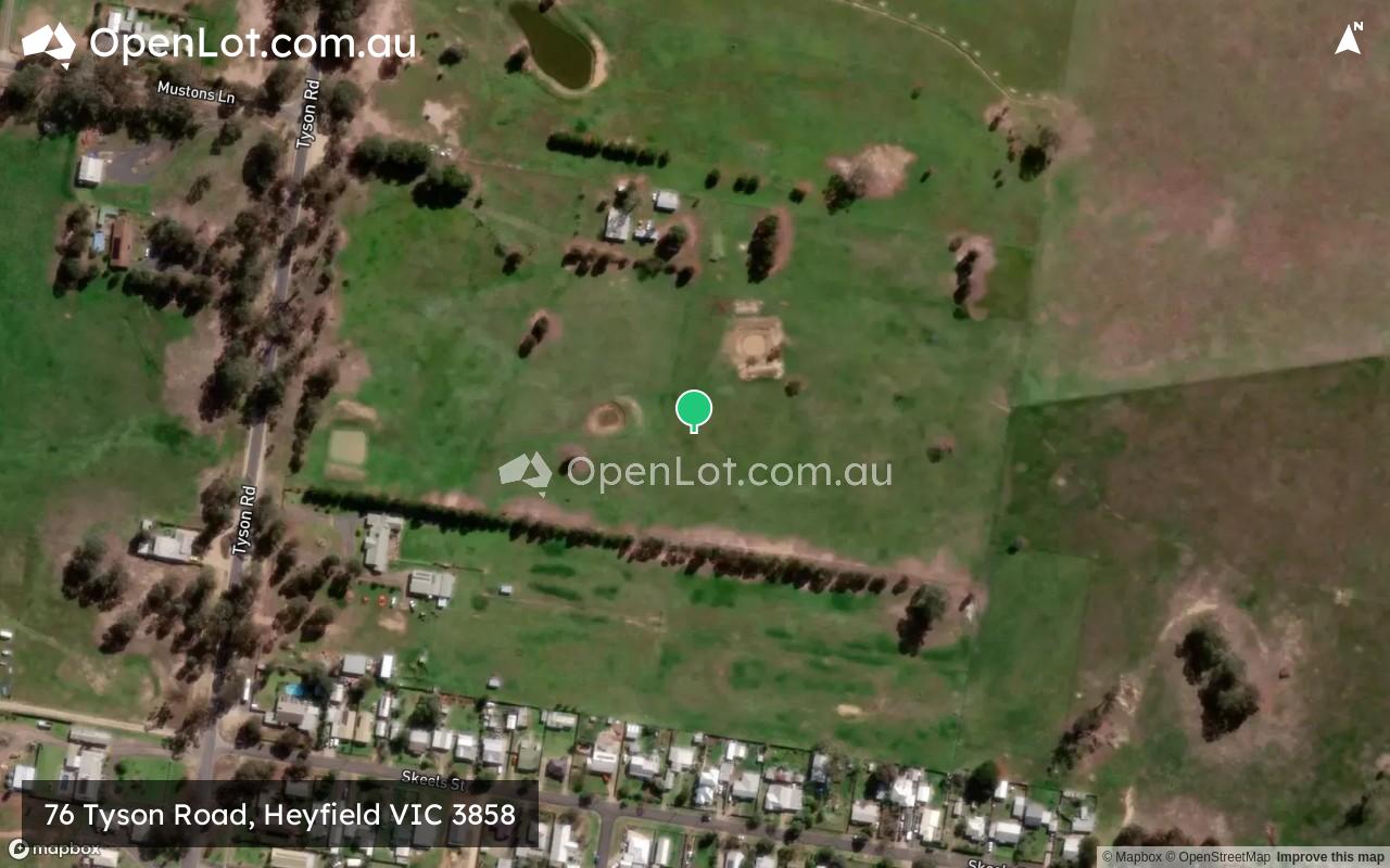 Satellite image for 76 Tyson Road, Heyfield VIC 3858