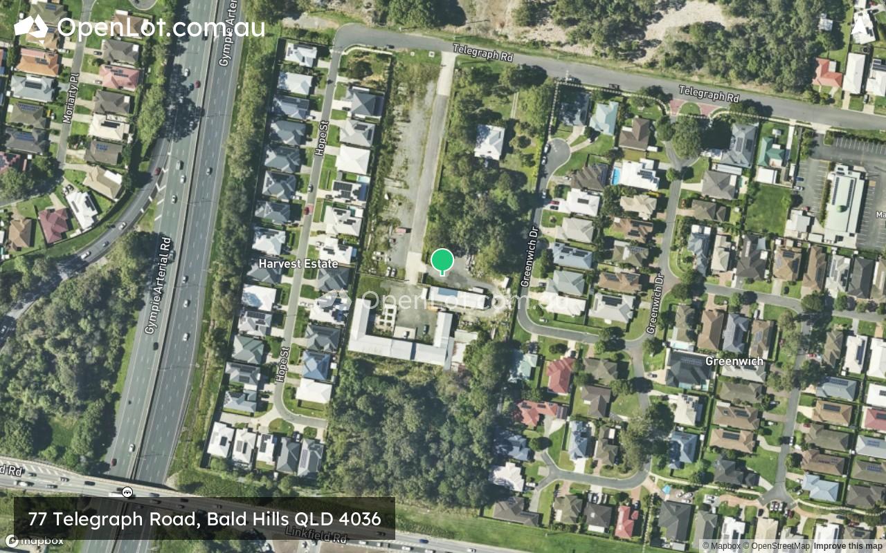 Satellite image for 77 Telegraph Road, Bald Hills QLD 4036