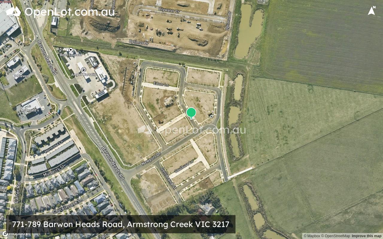 Satellite image for 771-789 Barwon Heads Road, Armstrong Creek VIC 3217