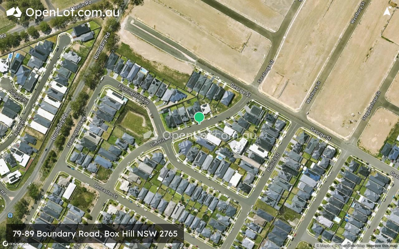 Satellite image for 79-89 Boundary Road, Box Hill NSW 2765