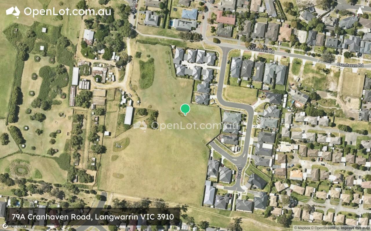 Satellite image for 79A Cranhaven Road, Langwarrin VIC 3910