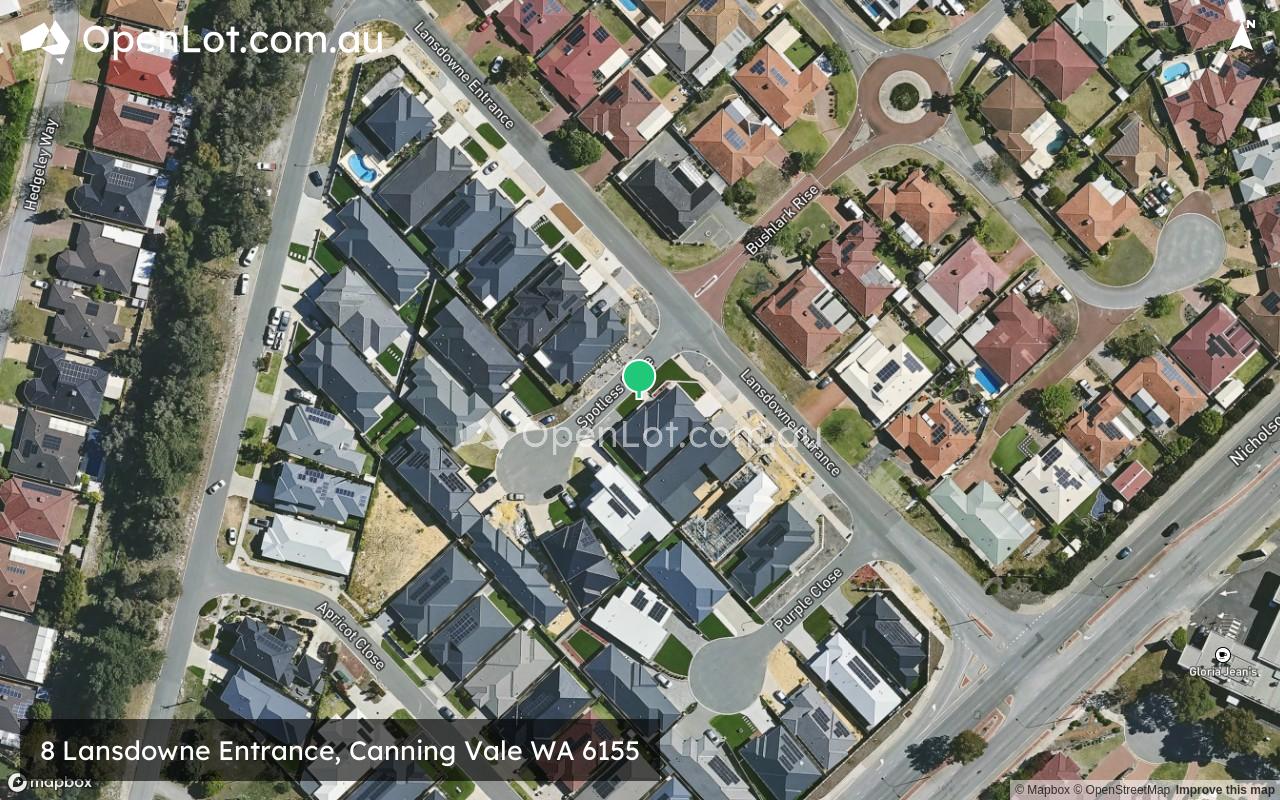 Satellite image for 8 Lansdowne Entrance, Canning Vale WA 6155
