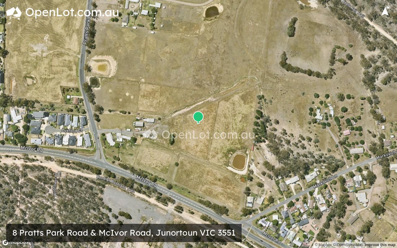 Satellite image for 8 Pratts Park Road & McIvor Road, Junortoun VIC 3551