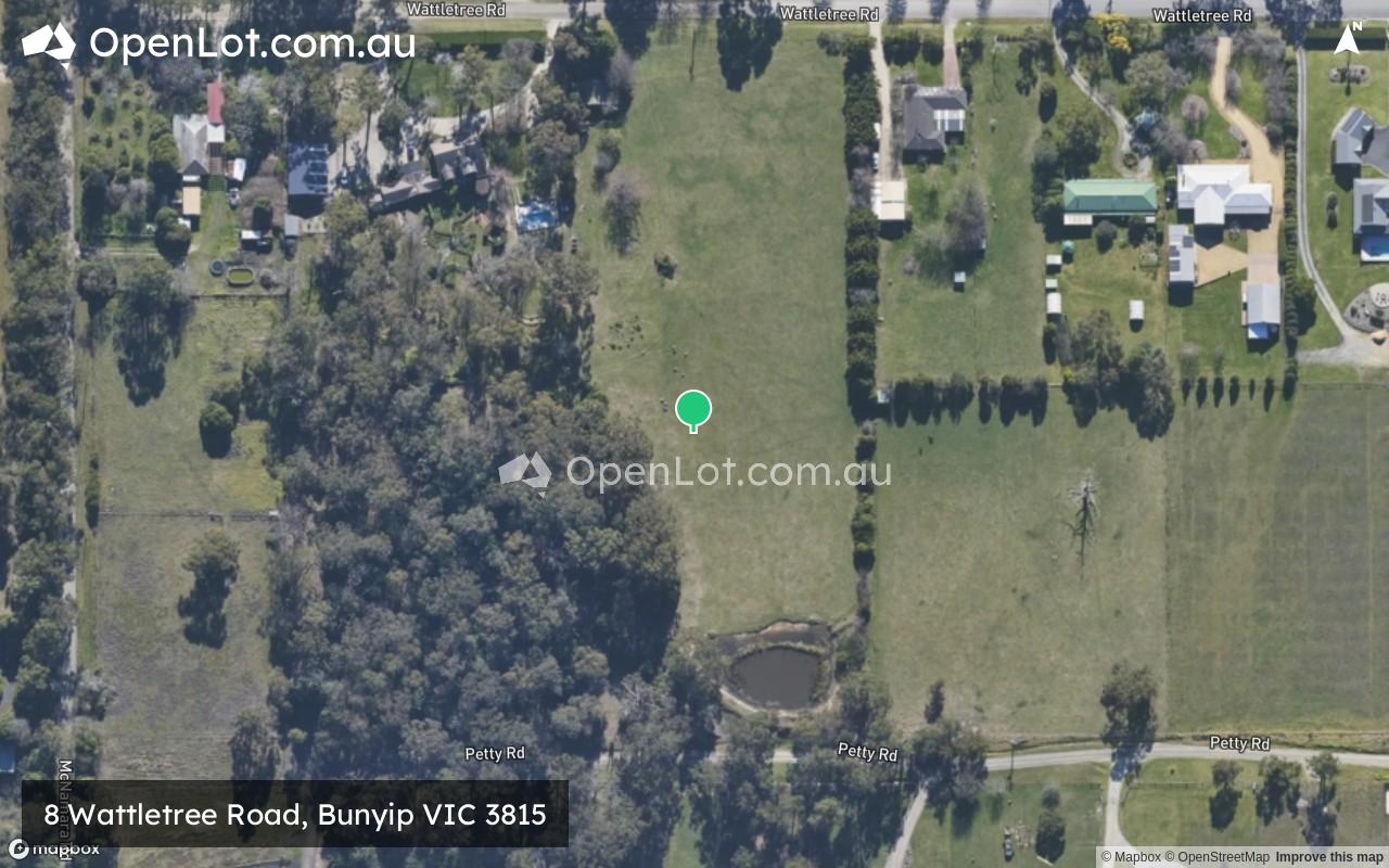 Satellite image for 8 Wattletree Road, Bunyip VIC 3815