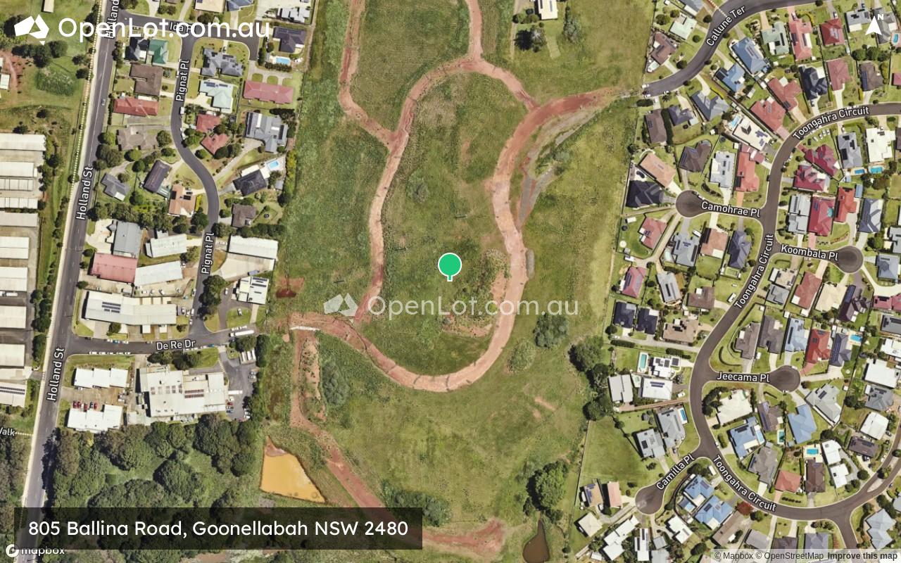 Satellite image for Platypus Park Estate - 805 Ballina Road, Goonellabah NSW 2480