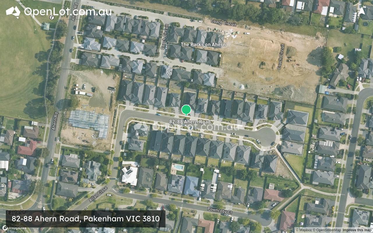 Satellite image for 82-88 Ahern Road, Pakenham VIC 3810