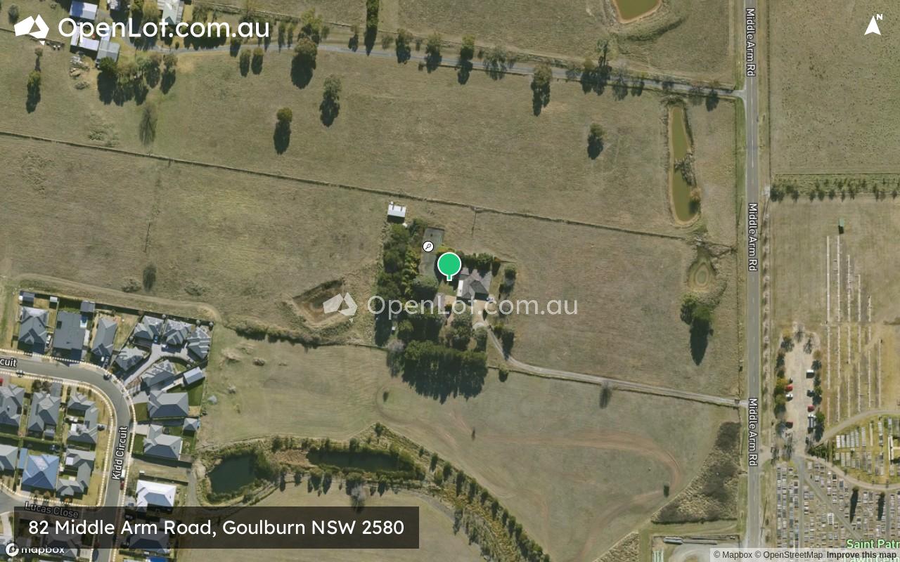 Satellite image for 82 Middle Arm Road, Goulburn NSW 2580