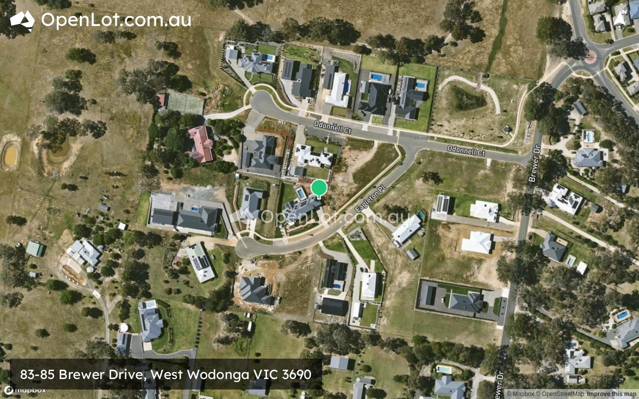 Satellite image for 83-85 Brewer Drive, West Wodonga VIC 3690
