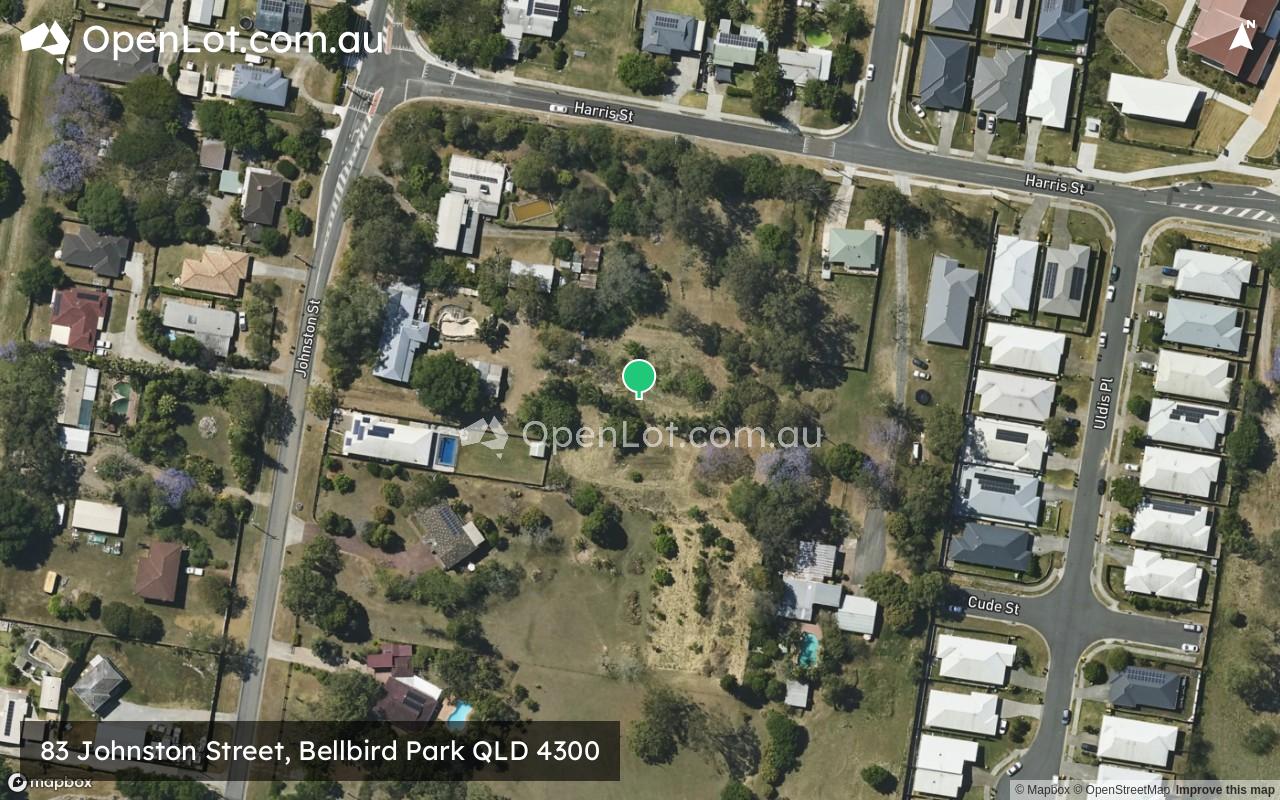 Satellite image for 83 Johnston Street, Bellbird Park QLD 4300