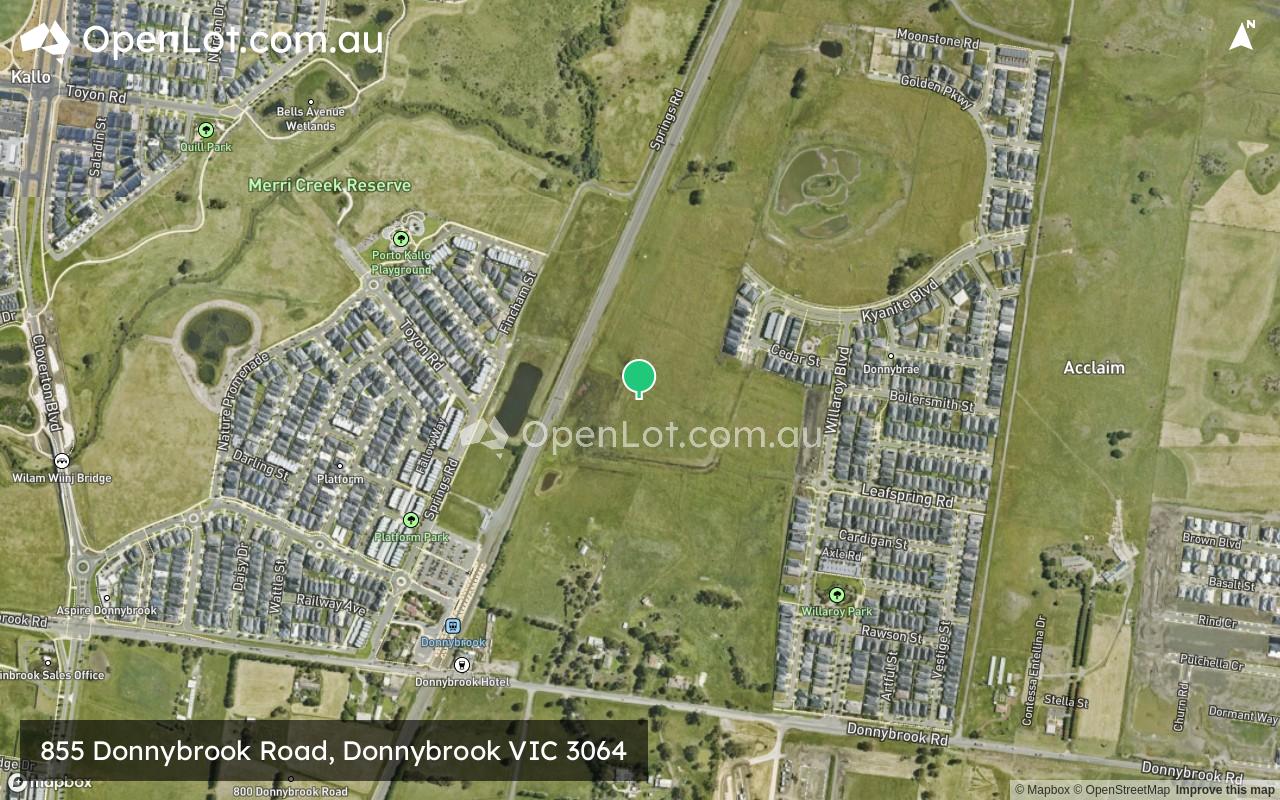 Satellite image for 855 Donnybrook Road, Donnybrook VIC 3064