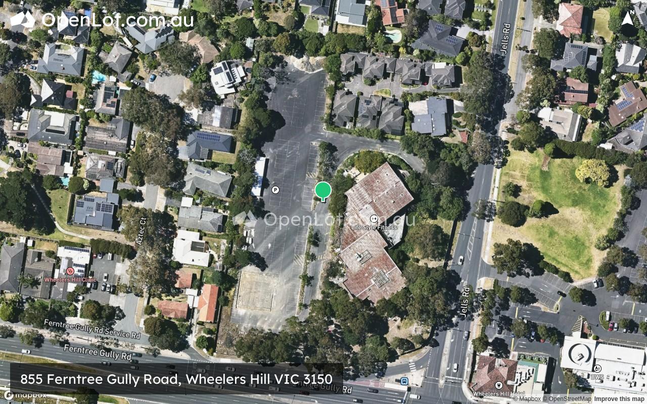 Satellite image for 855 Ferntree Gully Road, Wheelers Hill VIC 3150