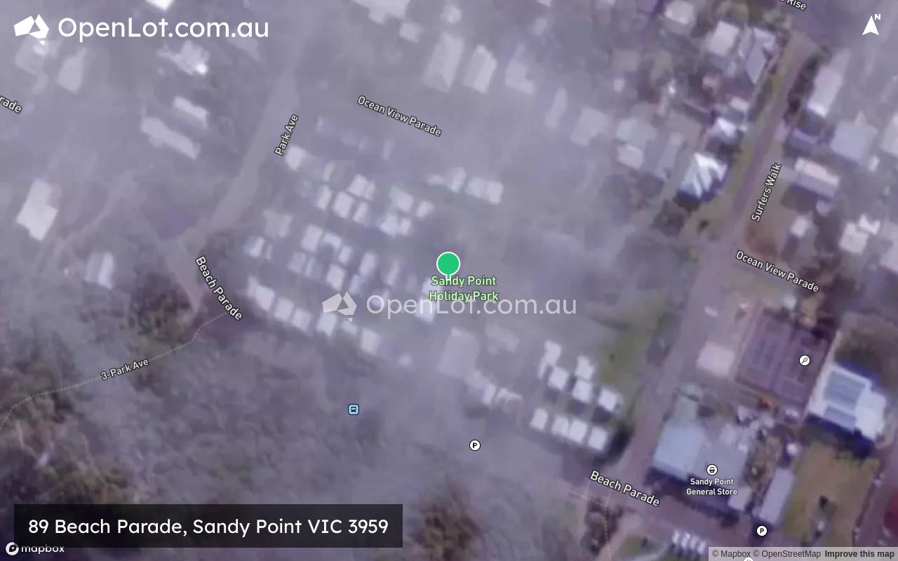 Satellite image for 89 Beach Parade, Sandy Point VIC 3959