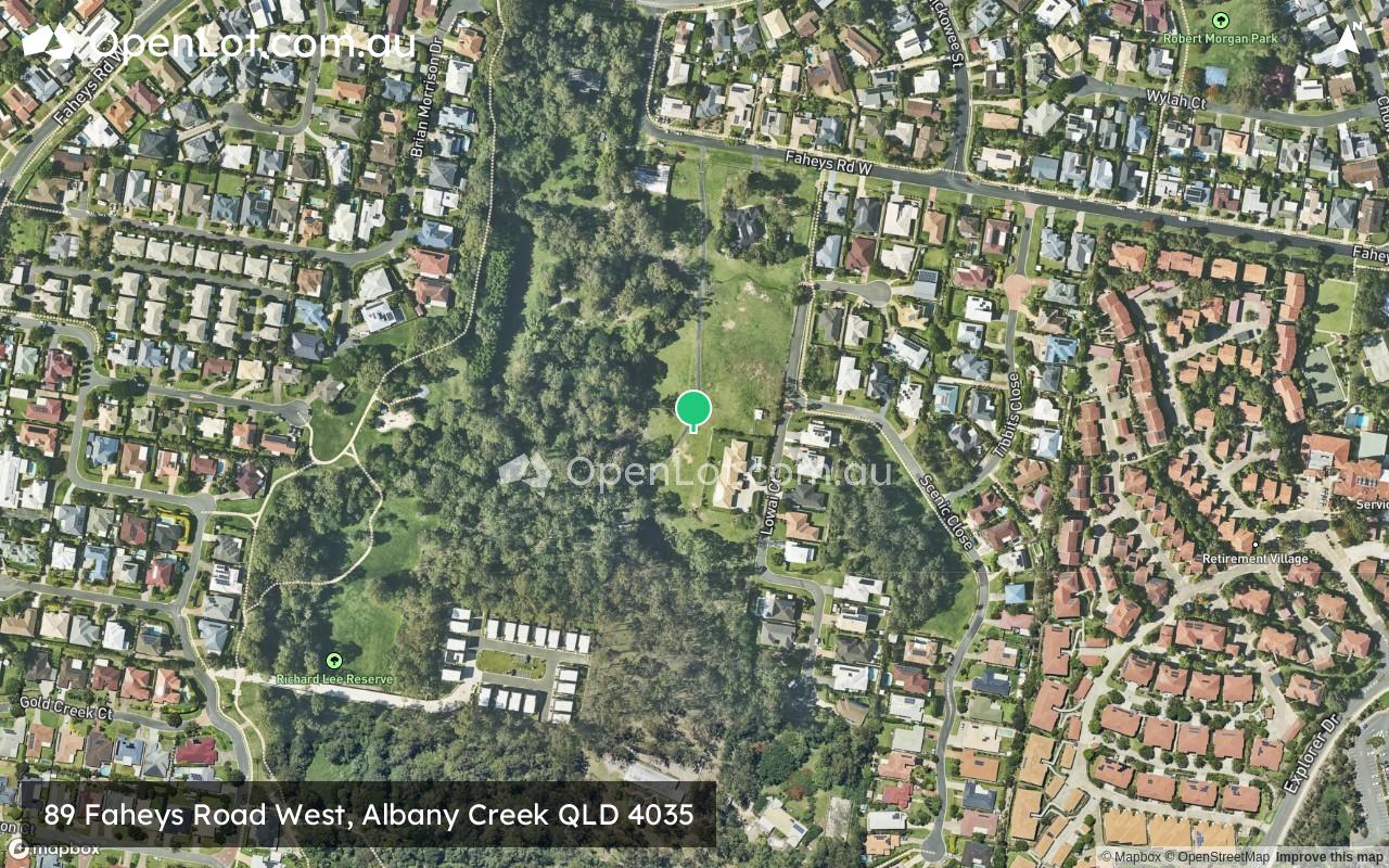 Satellite image for 89 Faheys Road West, Albany Creek QLD 4035