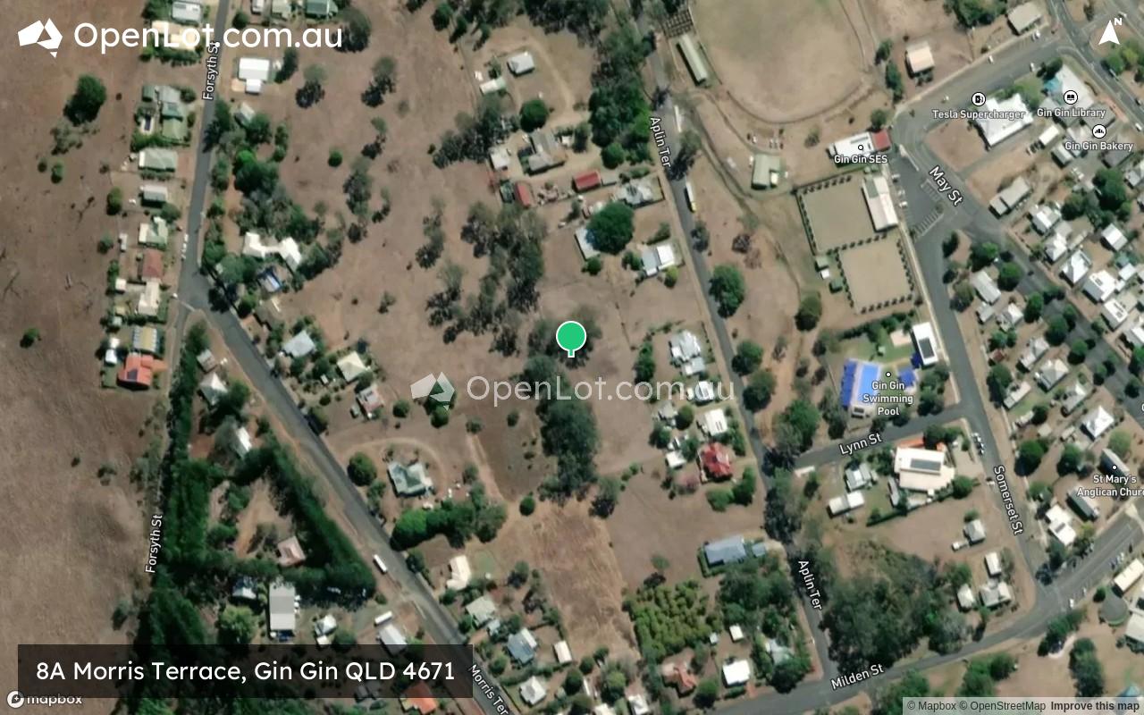 Satellite image for 8A Morris Terrace, Gin Gin QLD 4671