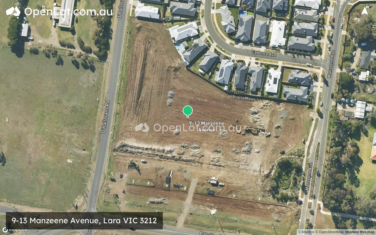 Satellite image for 9-13 Manzeene Avenue, Lara VIC 3212